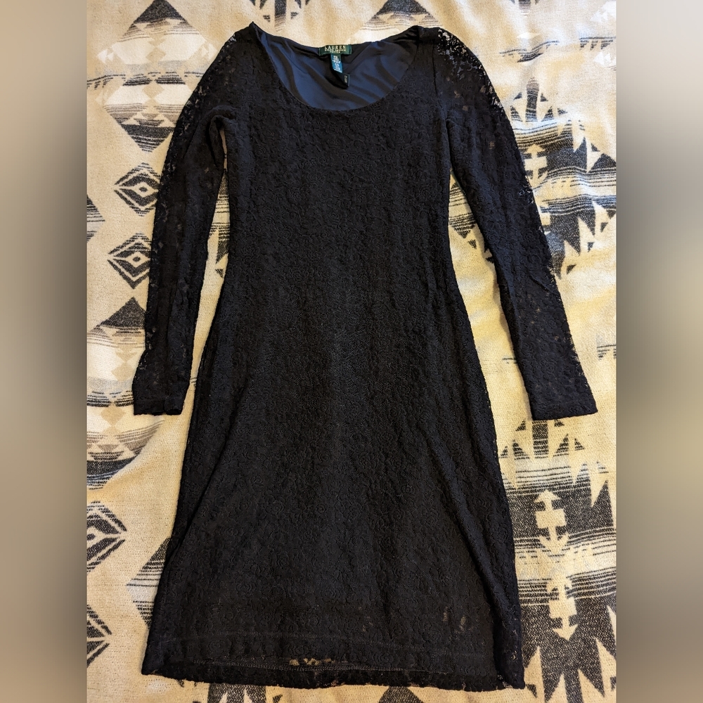 lack lace dress Ralph Lauren - never been worn